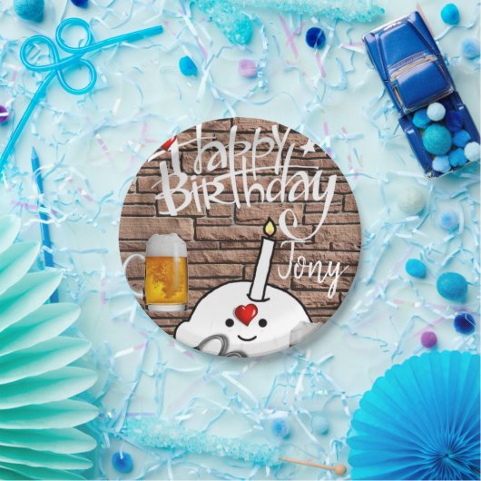 Assiettes En Carton Plaques en papier d'anniversaire, bière (Fête)