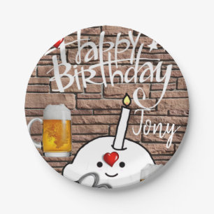 Assiettes En Carton Plaques en papier d'anniversaire, bière