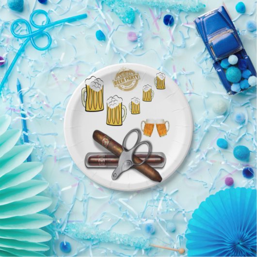 Assiettes En Carton Plaques en papier d'anniversaire, bière (Fête)