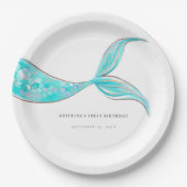 Assiettes En Carton Plaques en papier d'anniversaire de la Queue de si (Devant)