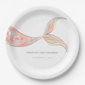 Assiettes En Carton Plaques en papier d'anniversaire de la Queue de si (Devant)