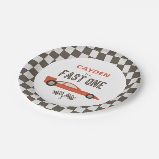 Assiettes En Carton Plaques en papier d'anniversaire de la voiture Fas (Angle)