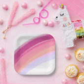 Assiettes En Carton Plaques en papier d'anniversaire Peint rose violet (Fête)