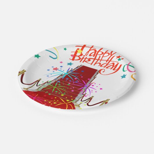 Assiettes En Carton Plaques en papier d'anniversaire, tapis rouge (Angle)