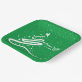 Assiettes En Carton Plaques en papier d'arbre de Noël et de neige (Angulaire)