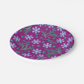 Assiettes En Carton Plaques en papier d'art floral violet (Angle)