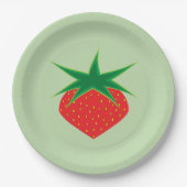 Assiettes En Carton Plaques en papier de 9 po de fraise (Devant)