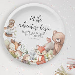 Assiettes En Carton Plaques en papier de Baby shower animal de bois do<br><div class="desc">Organiser un baby shower, ces plaques de baby shower seront l'ajout parfait à votre planification. Doté d'un modèle élégant qui est facile à éditer et d'un assortiment d'animaux boisés, un renard, hérisson, souris, hibou, oiseaux et écureuil. Vous pouvez modifier les styles, la taille et la couleur de la police en...</div>