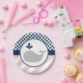 Assiettes En Carton Plaques en papier de baleine rose (Fête)