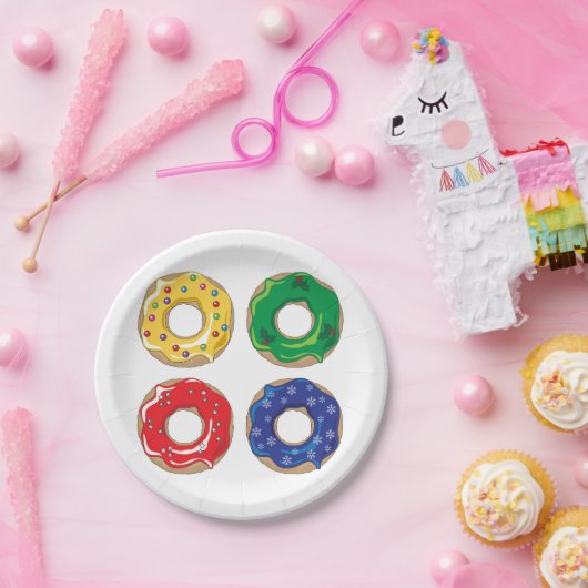 Assiettes En Carton Plaques en papier de beignets de Noël (Fête)