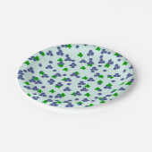 Assiettes En Carton Plaques en papier de bleuets mignons (Angle)