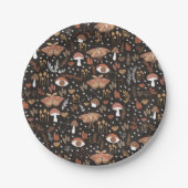 Assiettes En Carton Plaques en papier de champignons de bois (Devant)