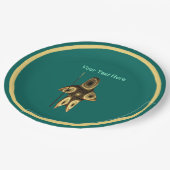 Assiettes En Carton Plaques en papier de chasseur inuit fractal (Angle)