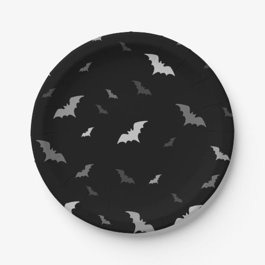 Assiettes En Carton 🦇 Plaques en papier de chauves-souris vampires go (Devant)