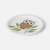 Assiettes En Carton Plaques en papier de chouette (Angle)