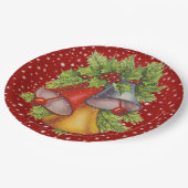 Assiettes En Carton Plaques en papier de cloches de Noël (Angle)