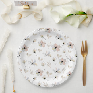 Assiettes En Carton Plaques en papier de conception végétale boho mini