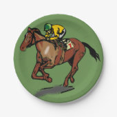 Assiettes En Carton Plaques en papier de course à cheval (Devant)