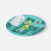 Assiettes En Carton Plaques en papier de cuisine rétro (Angle)