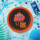 Assiettes En Carton Plaques en papier de cupcake orange Vampire Hallow (Fête)