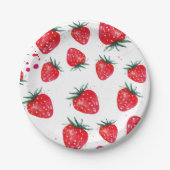 Assiettes En Carton Plaques en papier de décoration de fraises (Devant)