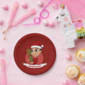 Assiettes En Carton Plaques en papier de dessin animé de Noël (Fête)