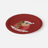 Assiettes En Carton Plaques en papier de dessin animé de Noël (Angle)
