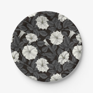 Assiettes En Carton Plaques en papier de fleurs de lune
