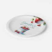 Assiettes En Carton Plaques en papier de fraise sucrée Berry (Angle)