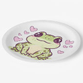 Assiettes En Carton Plaques en papier de grenouille mignonne (Angle)