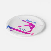 Assiettes En Carton Plaques en papier de gymnastique avec nom personna (Angle)