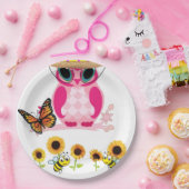 Assiettes En Carton Plaques en papier de la Chouette à papillon de tou (Fête)
