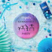 Assiettes En Carton Plaques en papier de la Gymnastique avec son nom! (Fête)