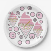 Assiettes En Carton Plaques en papier de la licence de glace irrésisti (Devant)