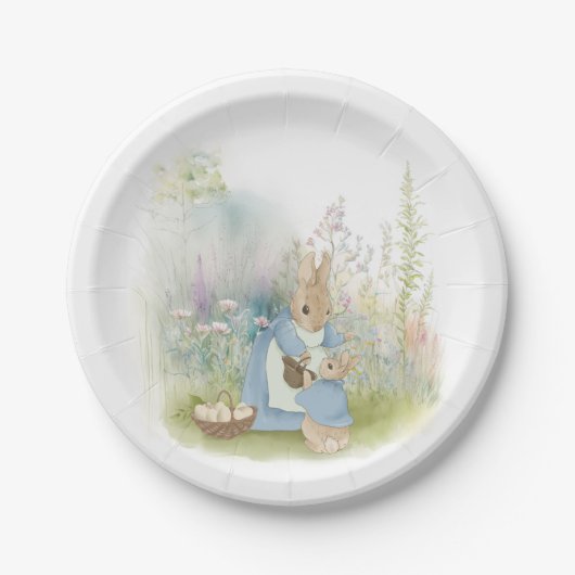 Assiettes En Carton Plaques en papier de lapin de Pâques Peter (Devant)