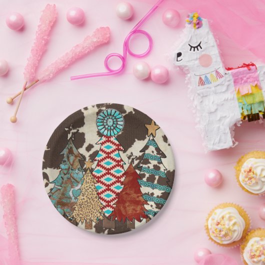 Assiettes En Carton Plaques en papier de l'arbre de Noël occidental (Fête)