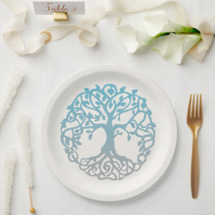 Assiettes En Carton Plaques en papier de l'arbre de vie