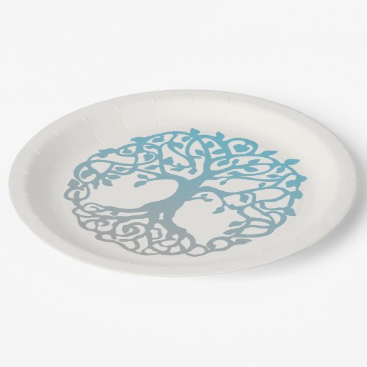 Assiettes En Carton Plaques en papier de l'arbre de vie (Angle)