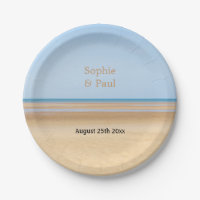 Plaques en papier de mariage de plage