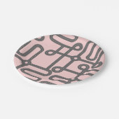 Assiettes En Carton Plaques en papier de Mazout de route rose (Angle)