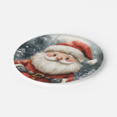 Assiettes En Carton Plaques en papier de neige du Père Noël (Angle)