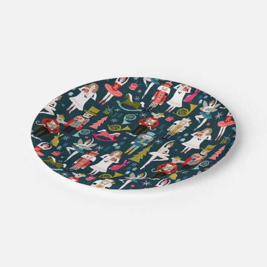 Assiettes En Carton Plaques en papier de Noël (Angle)