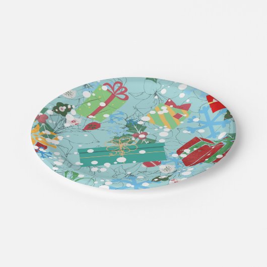 Assiettes En Carton Plaques en papier de Noël (Angle)