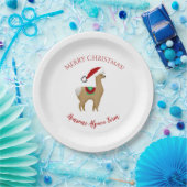 Assiettes En Carton Plaques en papier de Noël Alpaca (Fête)