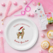 Assiettes En Carton Plaques en papier de Noël Alpaca (Fête)