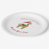 Assiettes En Carton Plaques en papier de Noël Alpaca (Angle)