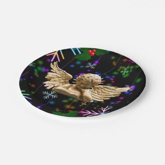 Assiettes En Carton Plaques en papier de Noël, Ange (Angle)