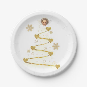 Assiettes En Carton Plaques en papier de Noël, Ange