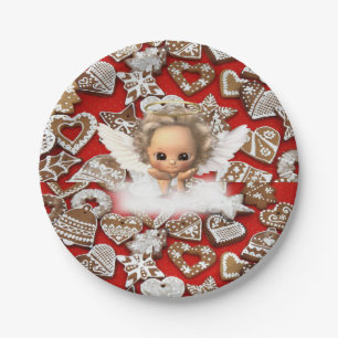 Assiettes En Carton Plaques en papier de Noël, Ange