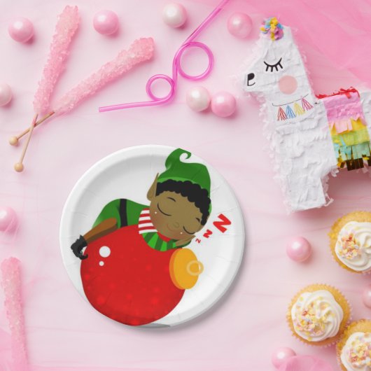 Assiettes En Carton Plaques en papier de Noël, Ange africain (Fête)